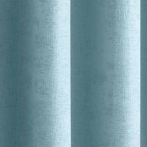 Enhanced Living Vogue Eyelet Curtains in Blue, W: 168 cm, H: 137 cm – 3