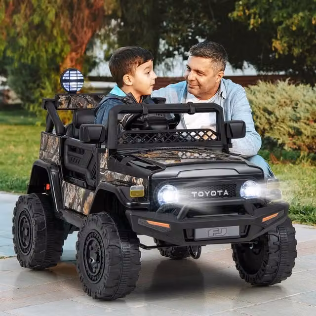 COSTWAY Kids Electric Ride On Toy Car with Rechargeable Battery, Black