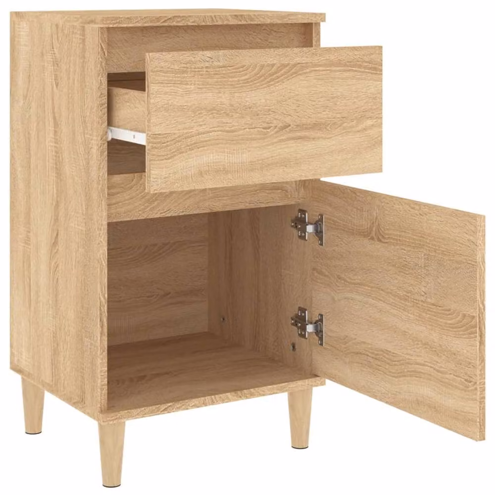 Berkfield Home Elegant Bedside Cabinets, 2 Piece Set, Sonoma Oak, Brown, W/D/H: 40 x 35 x 70 cm – 3