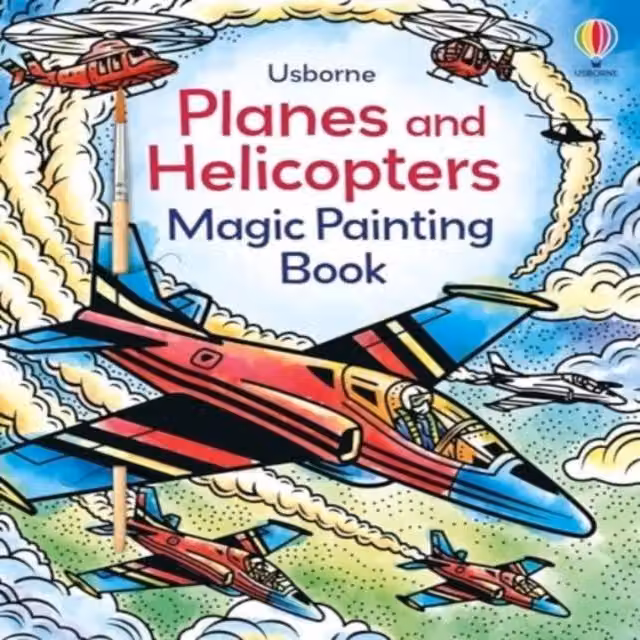 Sam Baer Planes and Helicopters Magic Painting Book Paperback, Multicolour