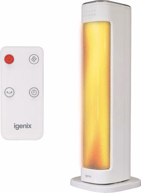 Igenix Oscillating PTC Tower Fan Heater in White – 2
