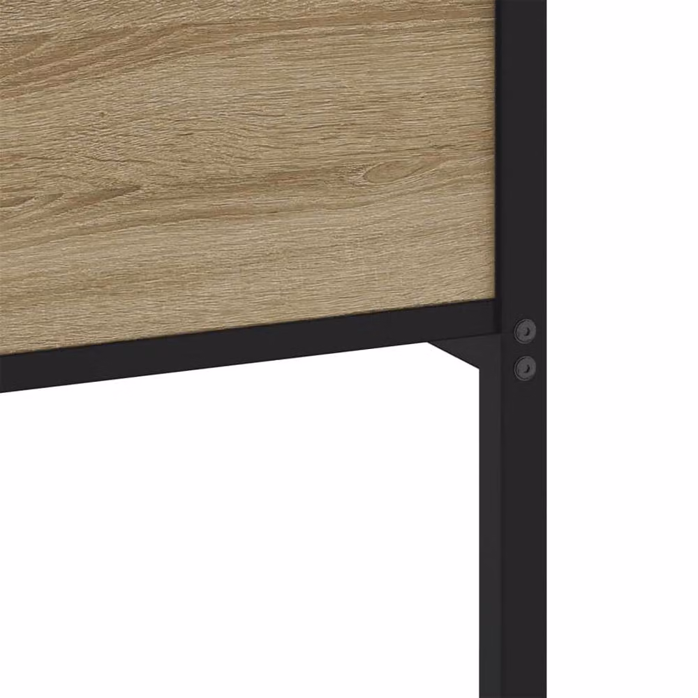 Berkfield Home Small Double Bed Frame in Sonoma Oak and Brown, W/D/H: 120 x 200 cm – 4