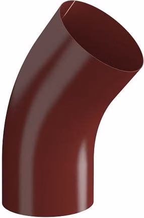 Lindab Steel Conical Downpipe Bend 45, 87mm, Dark Red