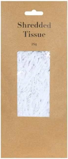 KDMD White Shredded Tissue Paper, 25 g per Pack, 10 Pack – 1
