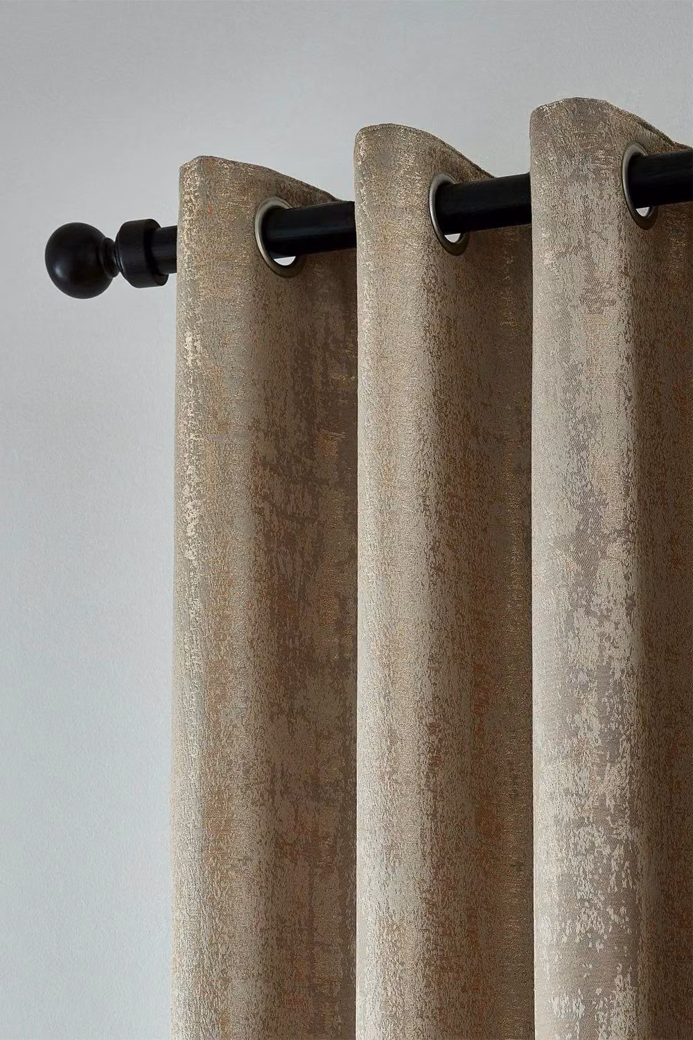 Helena Springfield Roma Woven Lined Eyelet Curtains in Beige, Width: 167 cm, Drop: 228 cm – 2