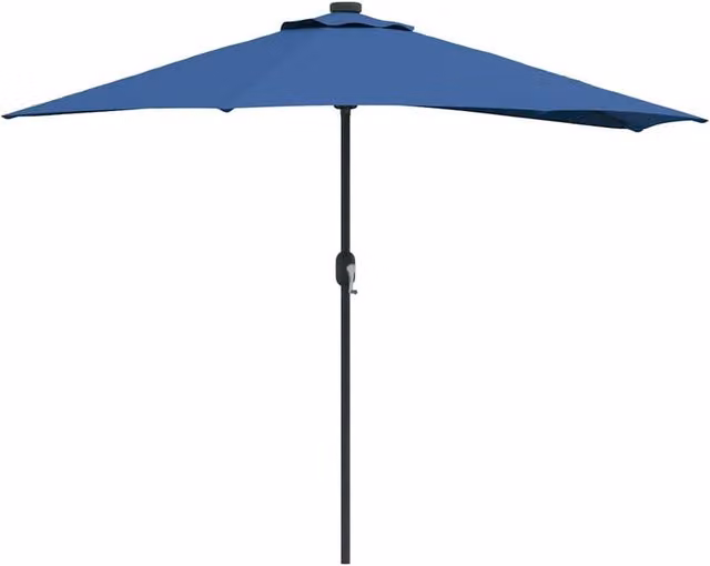 Berkfield Home Large Blue Garden Parasol with Aluminium Frame and Polyester Fabric – 1