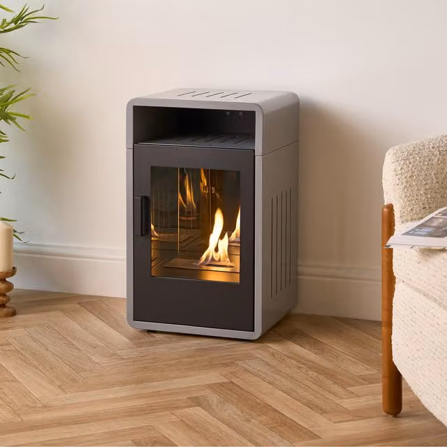 Adam Bellini Rectangular Bio Ethanol Stove in Grey
