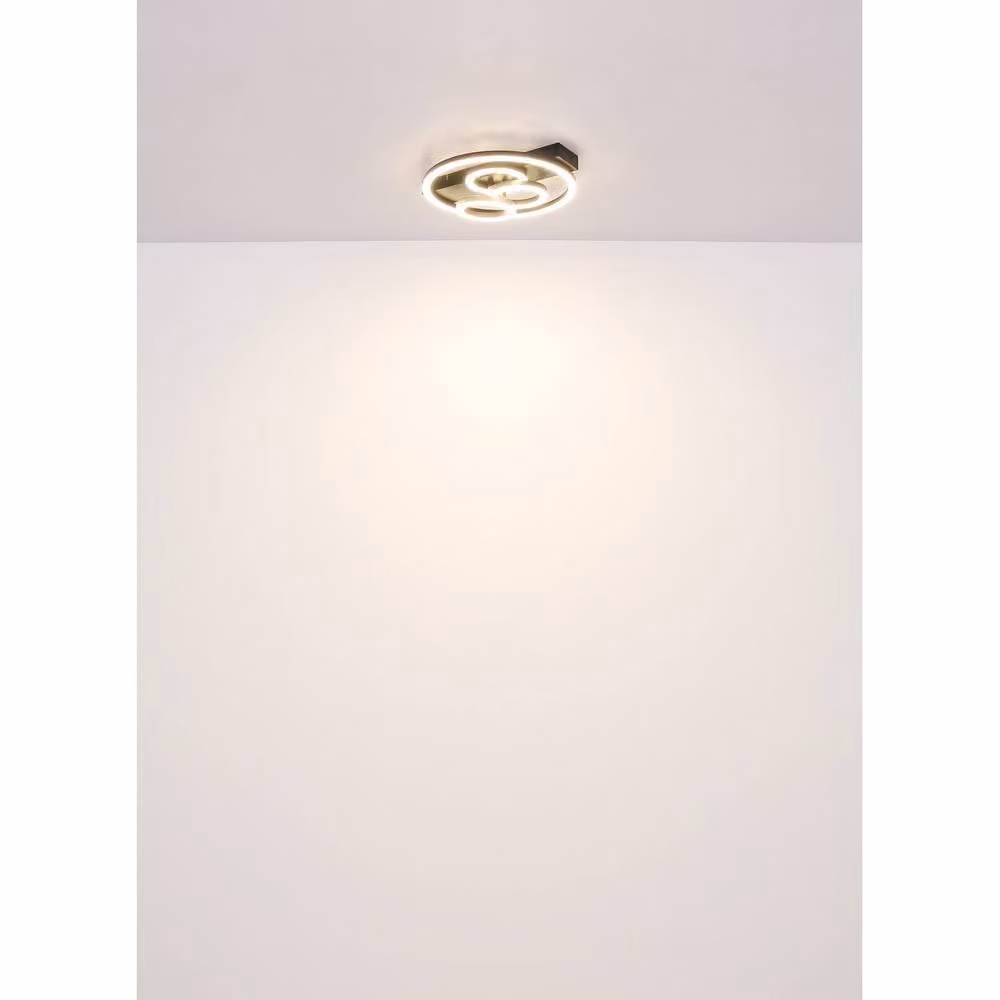 Globo Lighting Modern Rectangular LED Ceiling Light in Black with Remote Control and Dimmer Function – 6