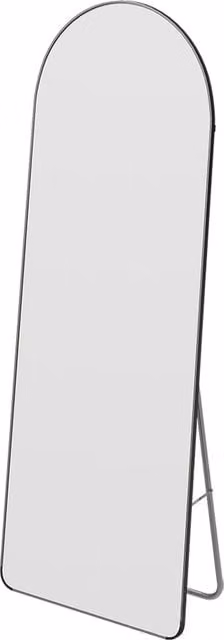 Modern Arched Full Length Freestanding Glass Mirror in Black