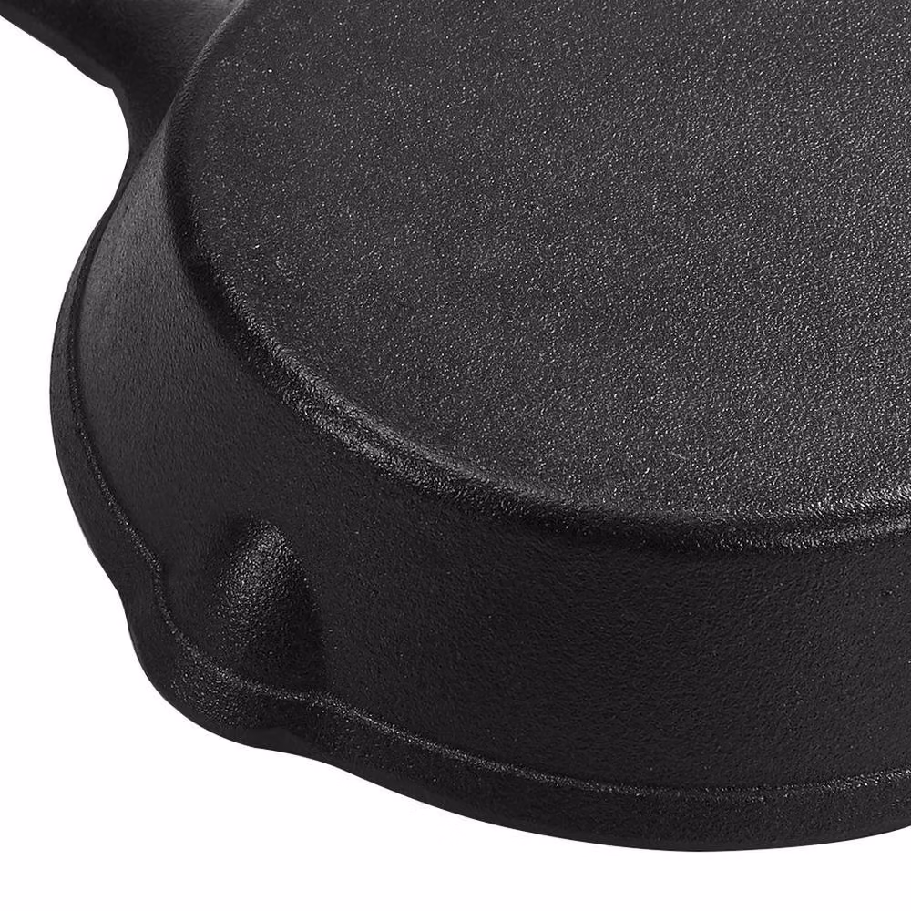 Kelvenix Pre Seasoned Cast Iron Frying Pan, Black, 20 cm – 4