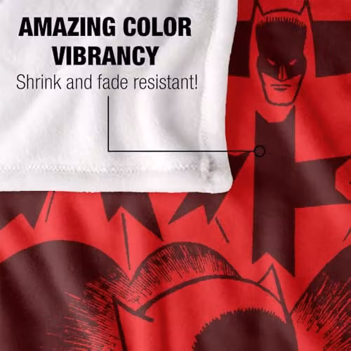Warner Bros. Batman Kanji Logo Super Soft Fleece Throw Blanket, Multicolour, W: 127 cm x L: 152 cm – 3