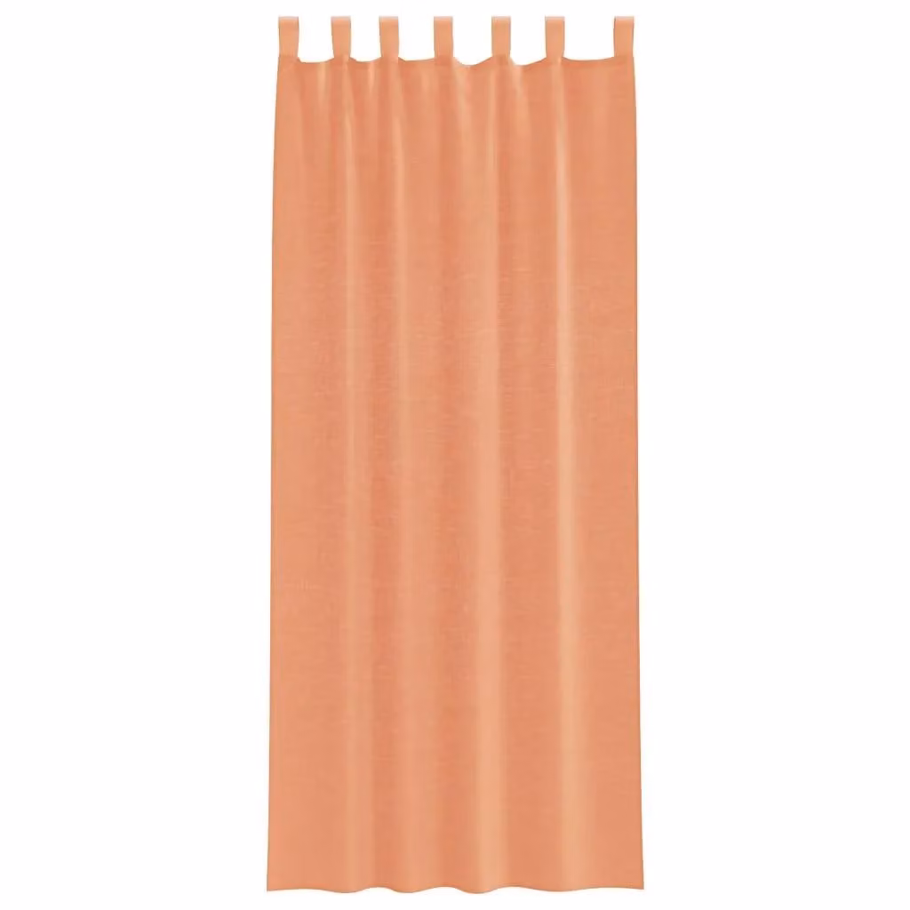 Berkfield Home Voile Fabric Panel Curtains with Rod Pockets, 2 Pack, Brown and Orange – 2