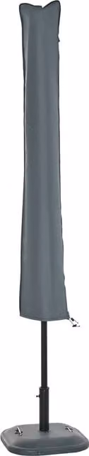 Outsunny Offset Garden Parasol with UV Protection and Waterproof Polyester Cover, Grey – 1