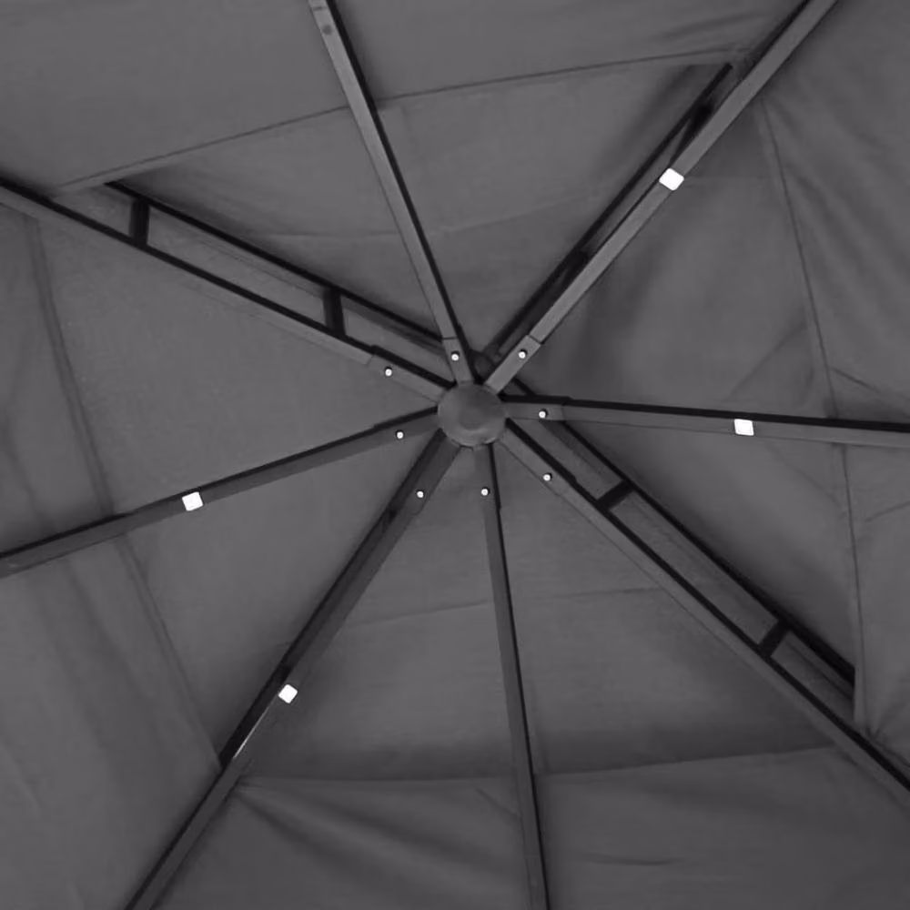 Berkfield Home Anthracite Gazebo with Sidewalls, Steel and Polyester, W/D/H: 300 x 300 x 270 cm – 4