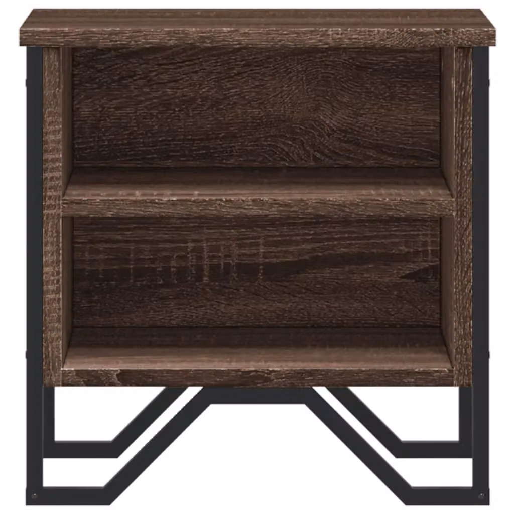 Berkfield Home Set of 2 Brown Oak Bedside Cabinets, W/D/H: 40 x 30 x 40 cm – 4