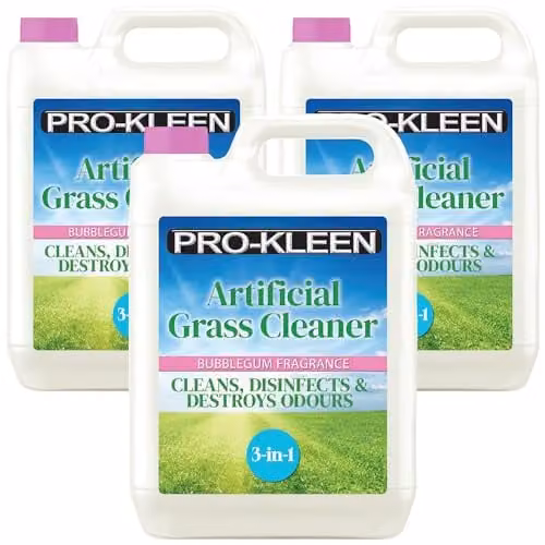 Pro-Kleen Artificial Grass Cleaner and Disinfectant with Bubblegum Fragrance, 3 x 5L Super Concentrate (Makes 45 Litres) – 1
