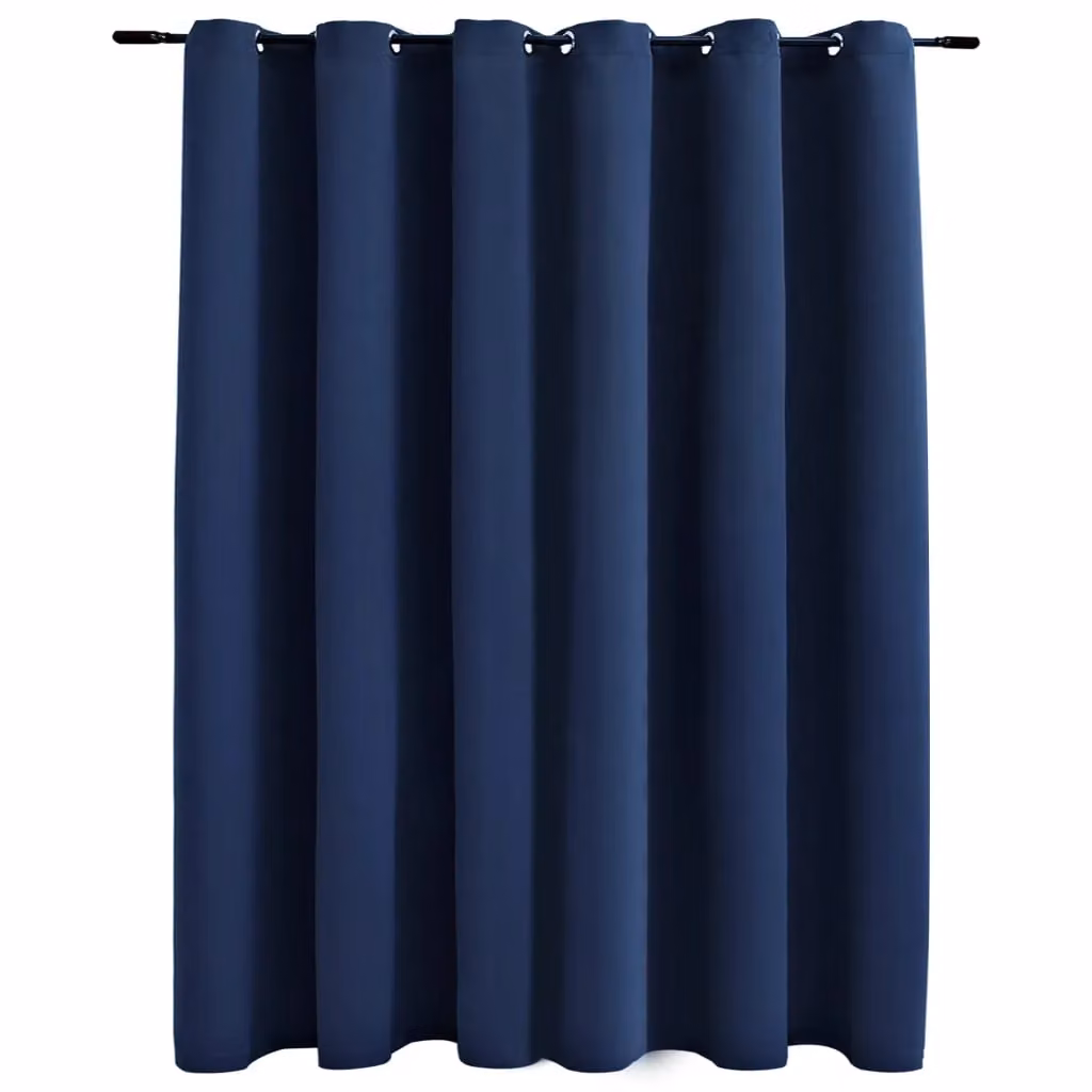 Berkfield Home Blue Blackout Fabric Curtain Panel with Eyelets, W: 290 cm, H: 245 cm – 2