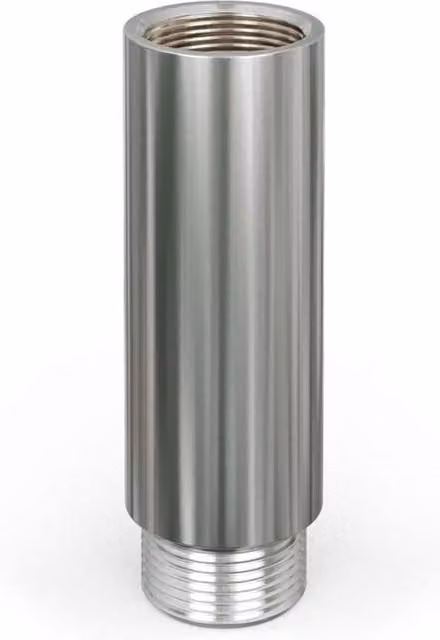 UK Radiators Chrome Brass Radiator Valve Tail Extension 1/2" MxF, Length: 60 mm