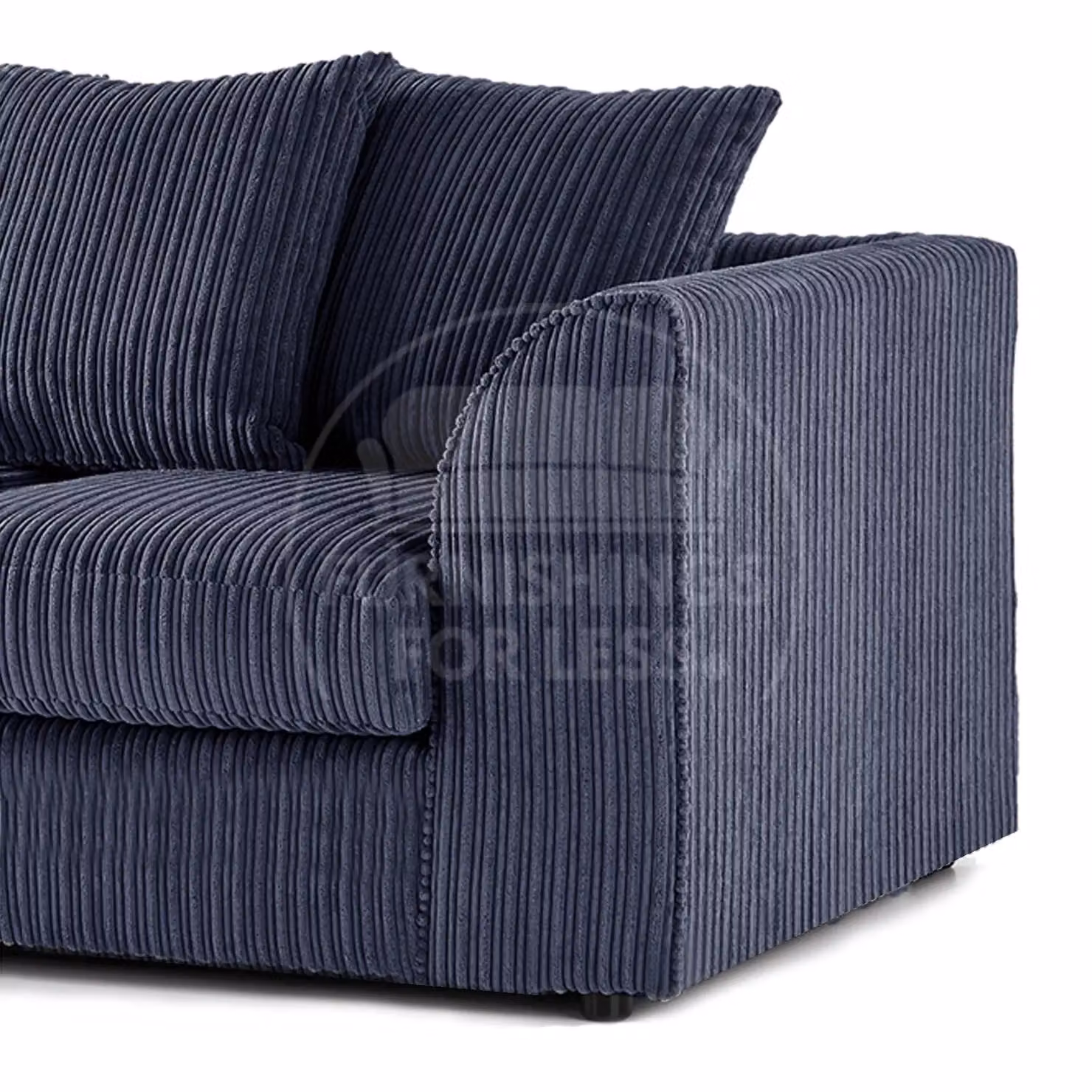Furnishings For Less UK Luxor 5 Seater Corner Sofa in Navy Blue Jumbo Cord, Left Hand Facing – 3