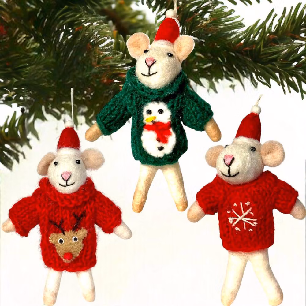 Animal Crackers Green Snowman Hanging Christmas Tree Decoration – 3