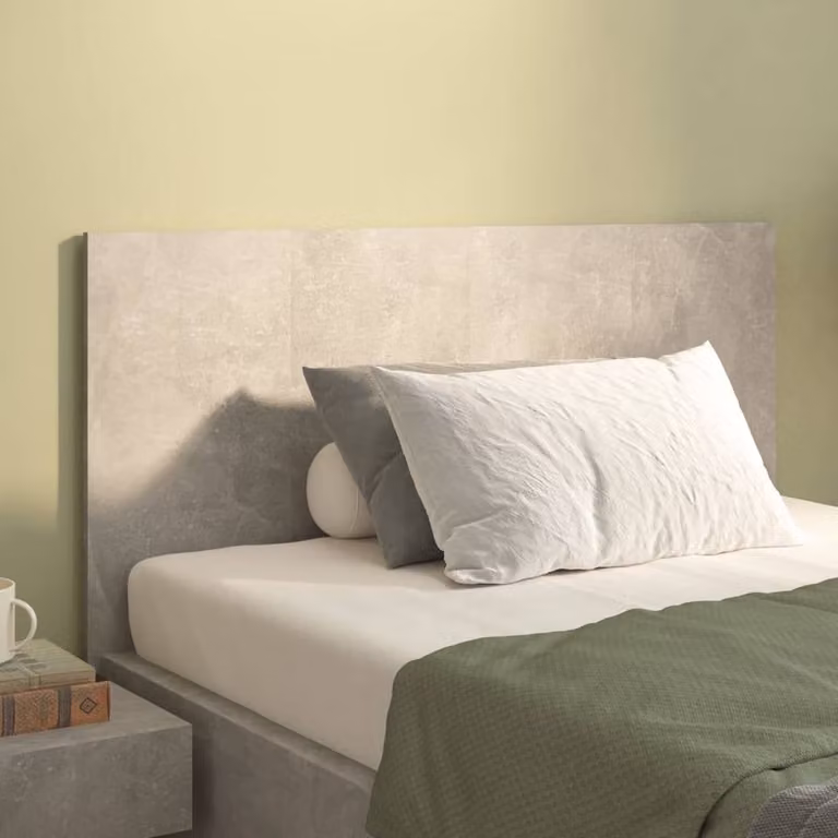 Berkfield Home Classic Bed Headboard in Grey Engineered Wood W/D/H: 120 x 1.5 x 80 cm