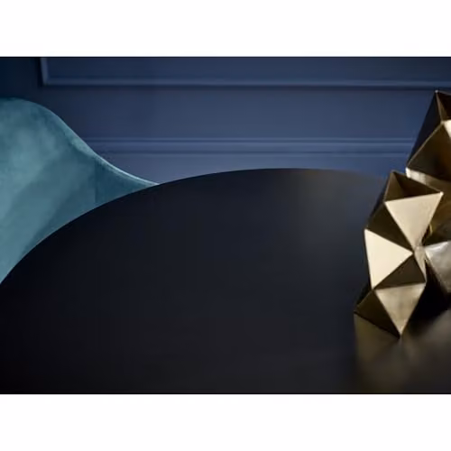 Julian Bowen Nero Round Black Dining Table with Glass Top – 5
