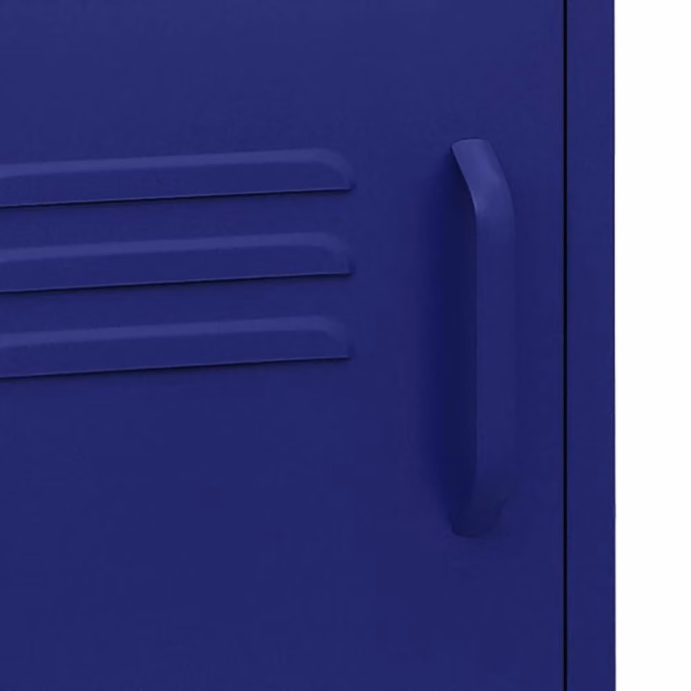 Berkfield Home Navy Blue Metal Nightstand, W/D/H: 35 x 35 x 51 cm – 4