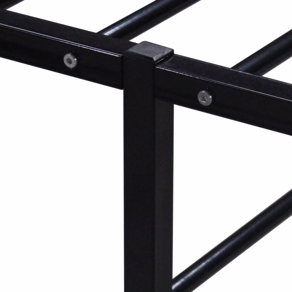 Berkfield Home Modern Metal Bed Frame in Black, W/D/H: 120 x 200 cm – 3