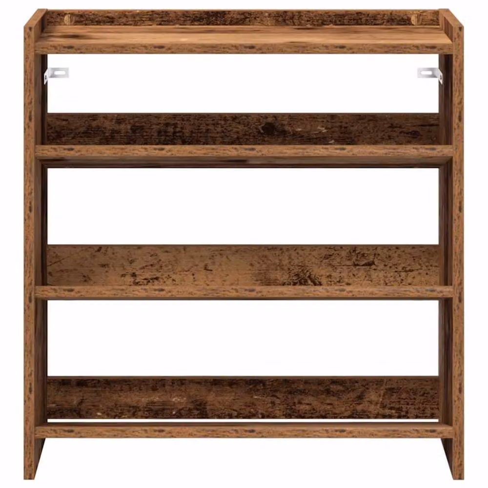 Berkfield Home Rustic Old Wood Shoe Rack in Brown, W/D/H: 60 x 25 x 62 cm – 4