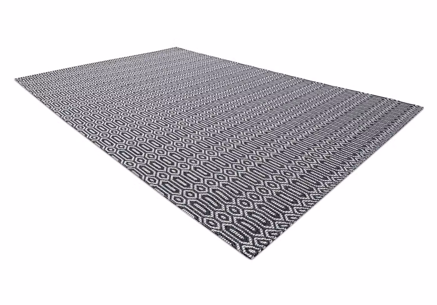 RugsX Casa Geometric Black Cotton Rug, W/D/H: 133 x 190 cm – 2