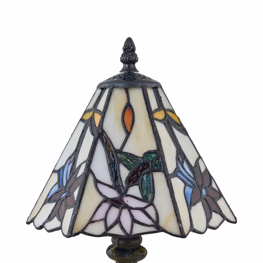 First Choice Lighting Chichester Tiffany Multicolour Glass Table Lamp in Bronze, Height: 36 cm – 2