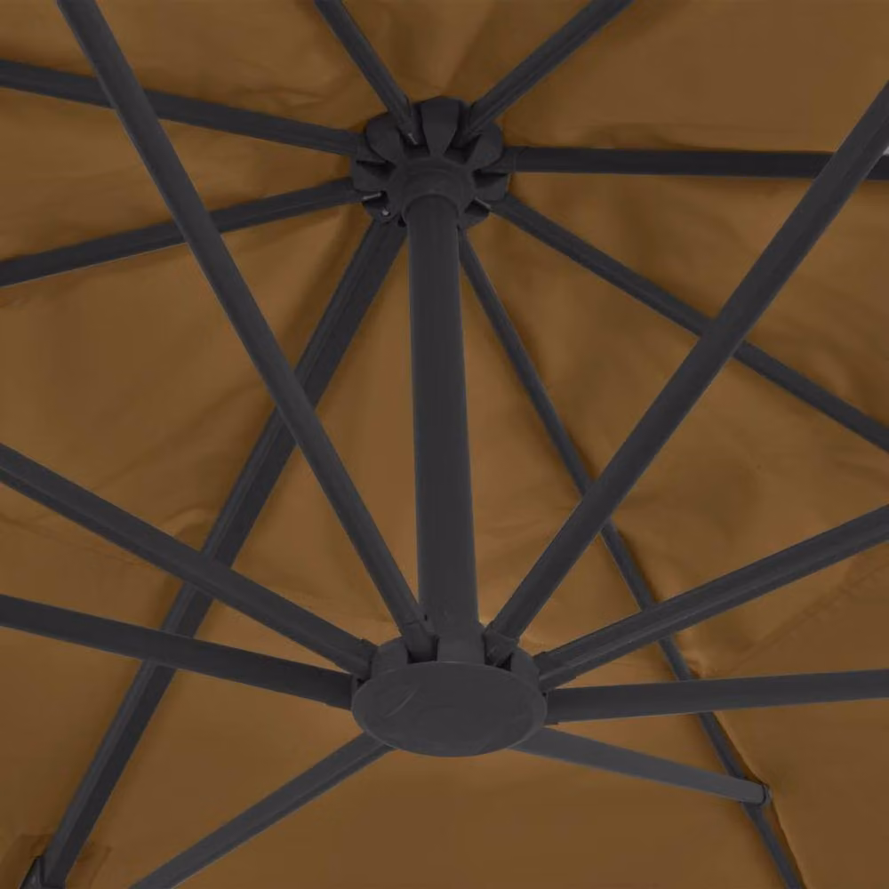 Berkfield Home Elegant Cantilever Garden Umbrella with Aluminium Pole and Polyester Canopy, Beige, W: 400 cm, D: 300 cm, H: 268 cm – 2