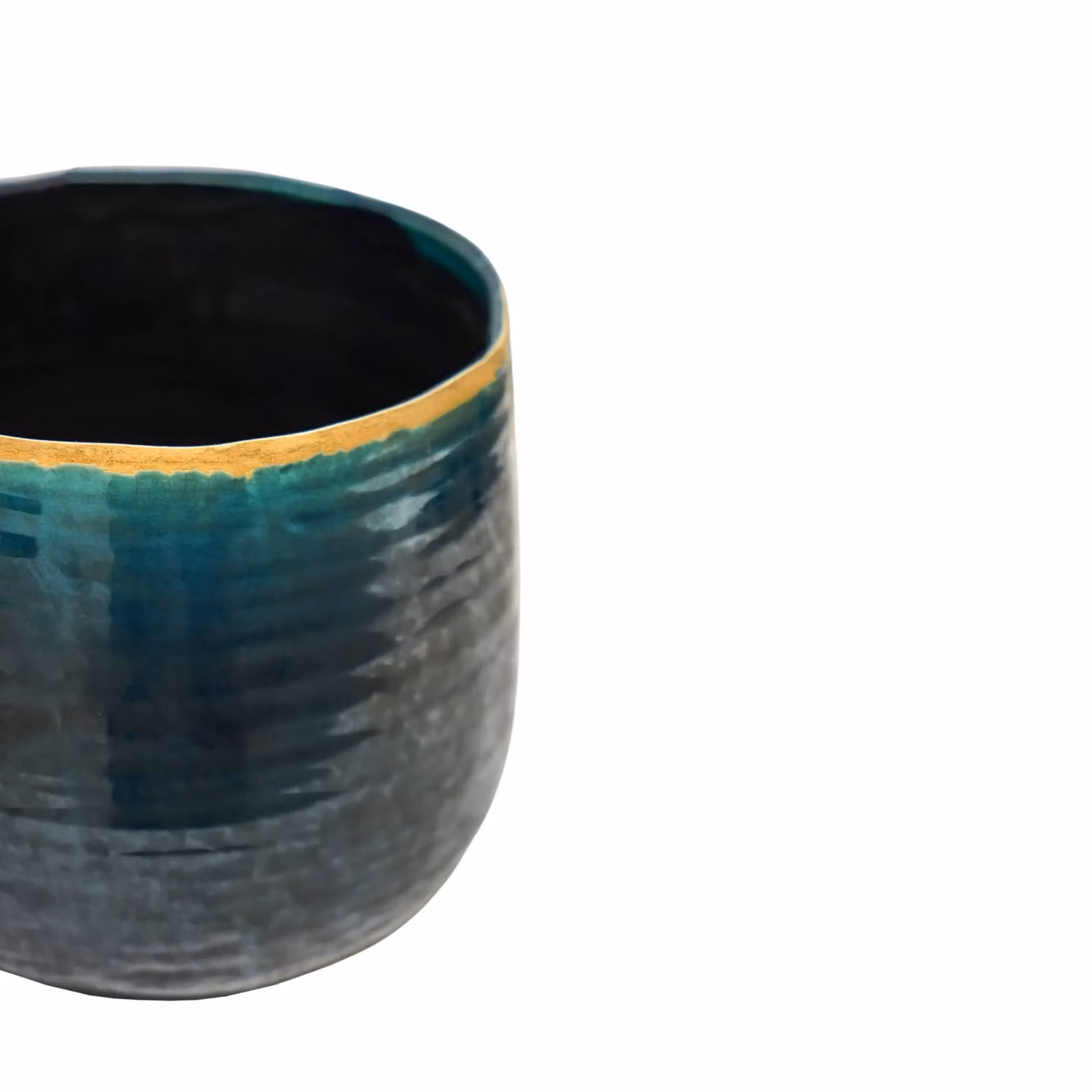 Ivyline Como Ceramic Tabletop Pot in Turquoise, H21 x D26 cm – 3