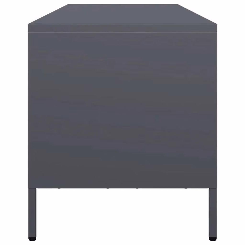 Berkfield Home Anthracite Industrial TV Cabinet in Cold-rolled Steel, W: 135 cm, D: 39 cm, H: 43.5 cm – 4