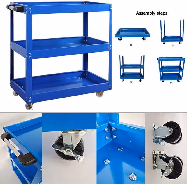 SPETLEK Blue Heavy Duty Garage Tool Storage Trolley – 1
