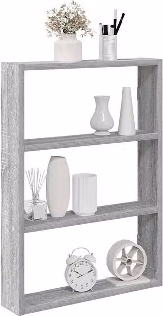 Berkfield Home Grey Sonoma Wall Shelf, W/D/H: 60 x 43 x 9 cm
