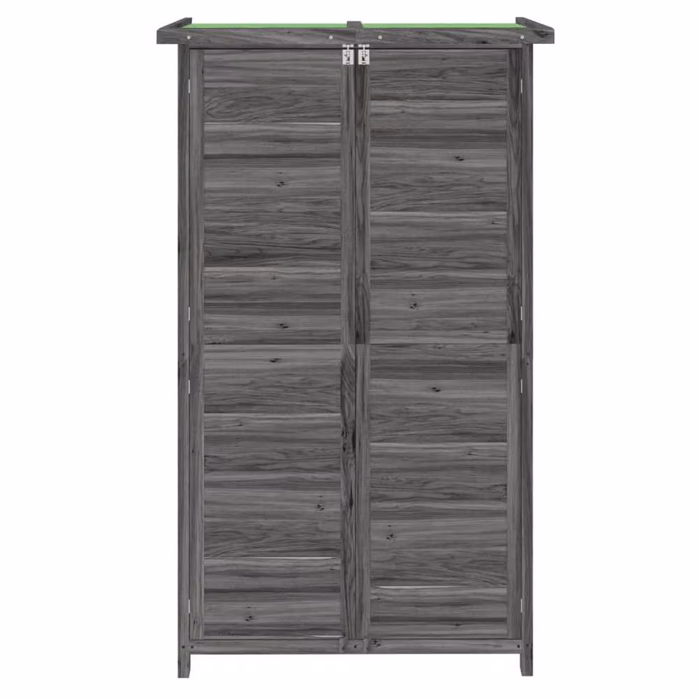 Berkfield Home Grey Pent Garden Tool Shed in Rustic Solid Wood, W/D/H: 83 x 57 x 140 cm – 3