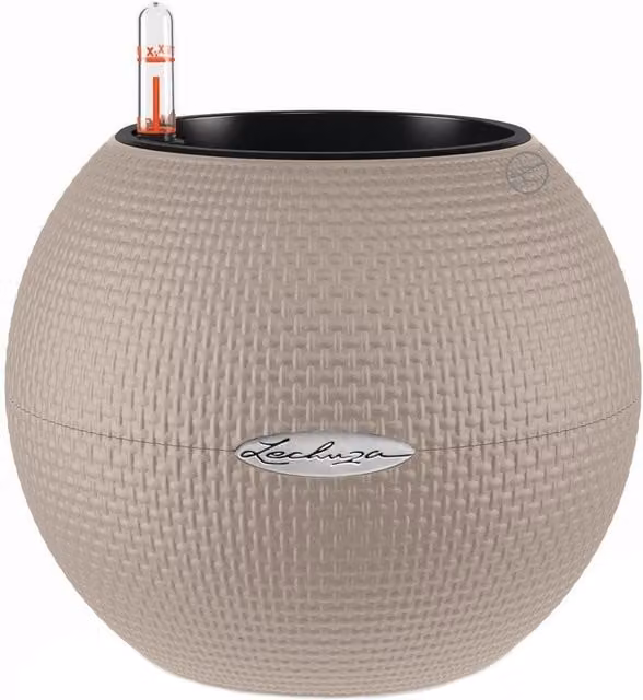 LECHUZA Puro Color Self-Watering Planter in Sand Brown