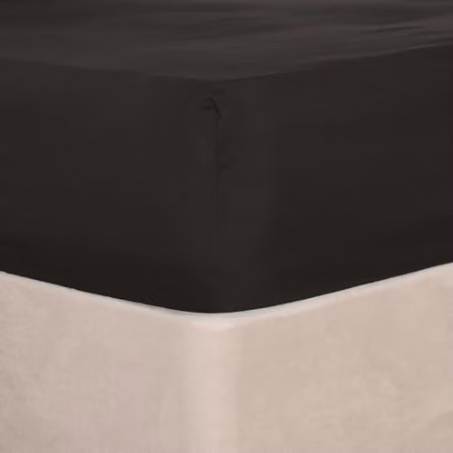 OHS Double Fitted Microfibre Bed Sheet, Black or Grey, W/D/H: 137 x 200 x 25 cm – 1