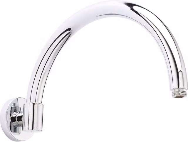 Balterley Round Wall Mounted Curved Shower Arm in Silver, 303mm