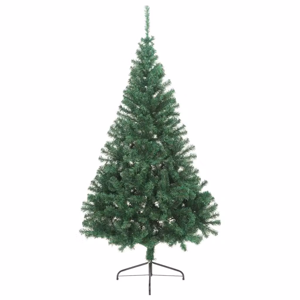 Berkfield Home Artificial Half Christmas Tree in Green with Stand, Height: 180 cm – 1