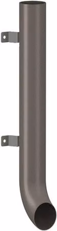 Lindab Anthracite Metallic Vandal Reinforced Steel Pipe with Shoe, Diameter: 102 mm, Length: 0.85 m