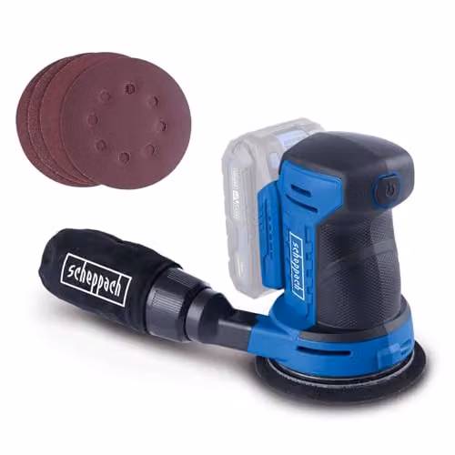 Scheppach IXES 20V Cordless Random Orbital Sander C-OBS125-X, 125 mm Blue