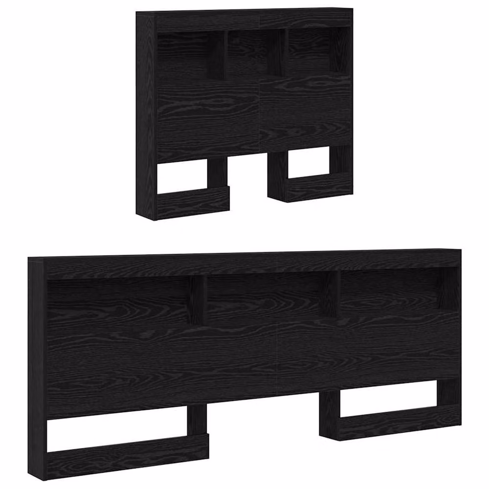Berkfield Home Minimalist Black Headboard with Integrated Storage Shelf – 5