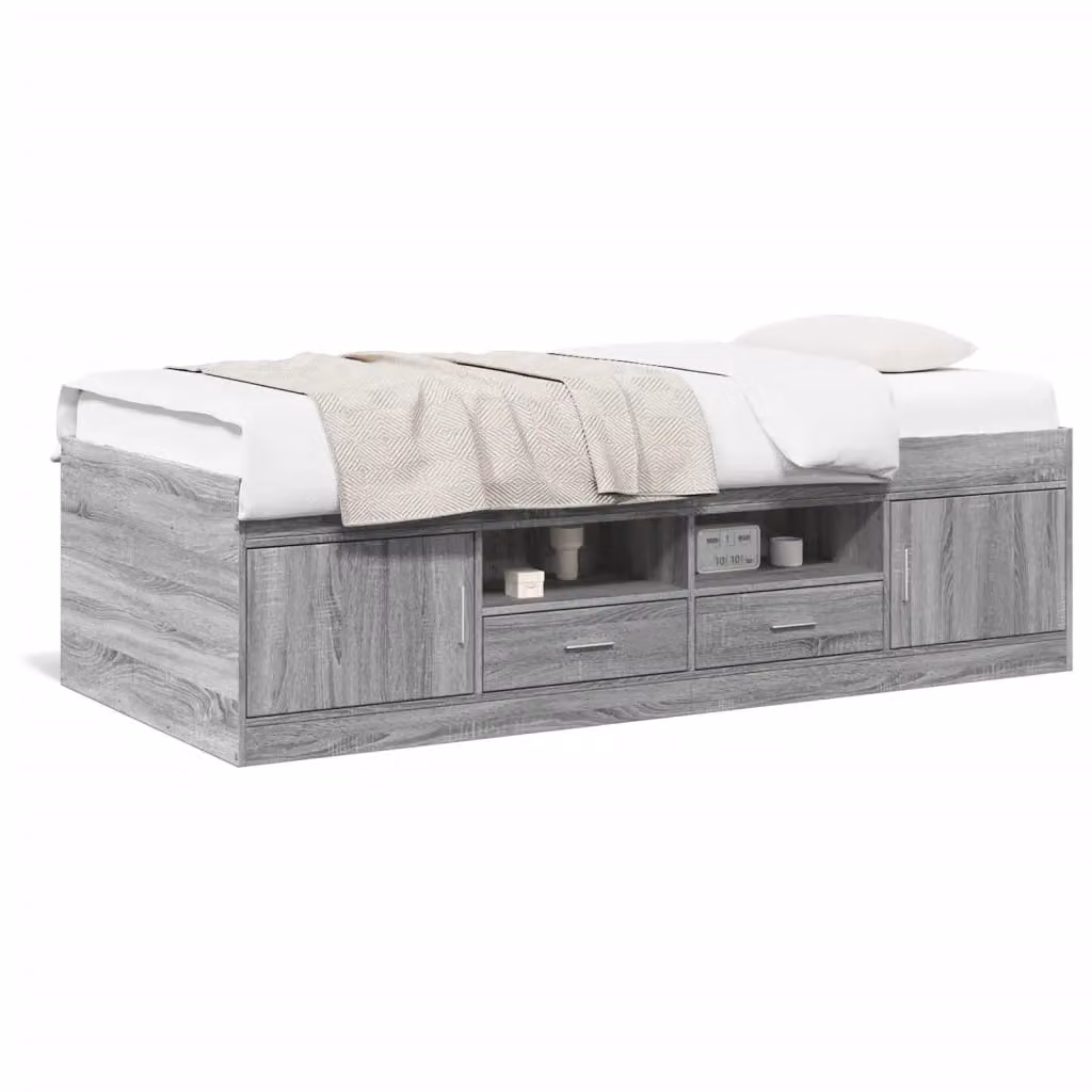 Berkfield Home Daybed with Drawers in Grey Sonoma, W/D/H: 100 x 200 cm – 2