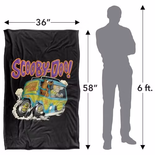 LOGOVISION Scooby Doo Scoob Fink Super Soft Silky Touch Fleece Throw Blanket, Multicolour – 4