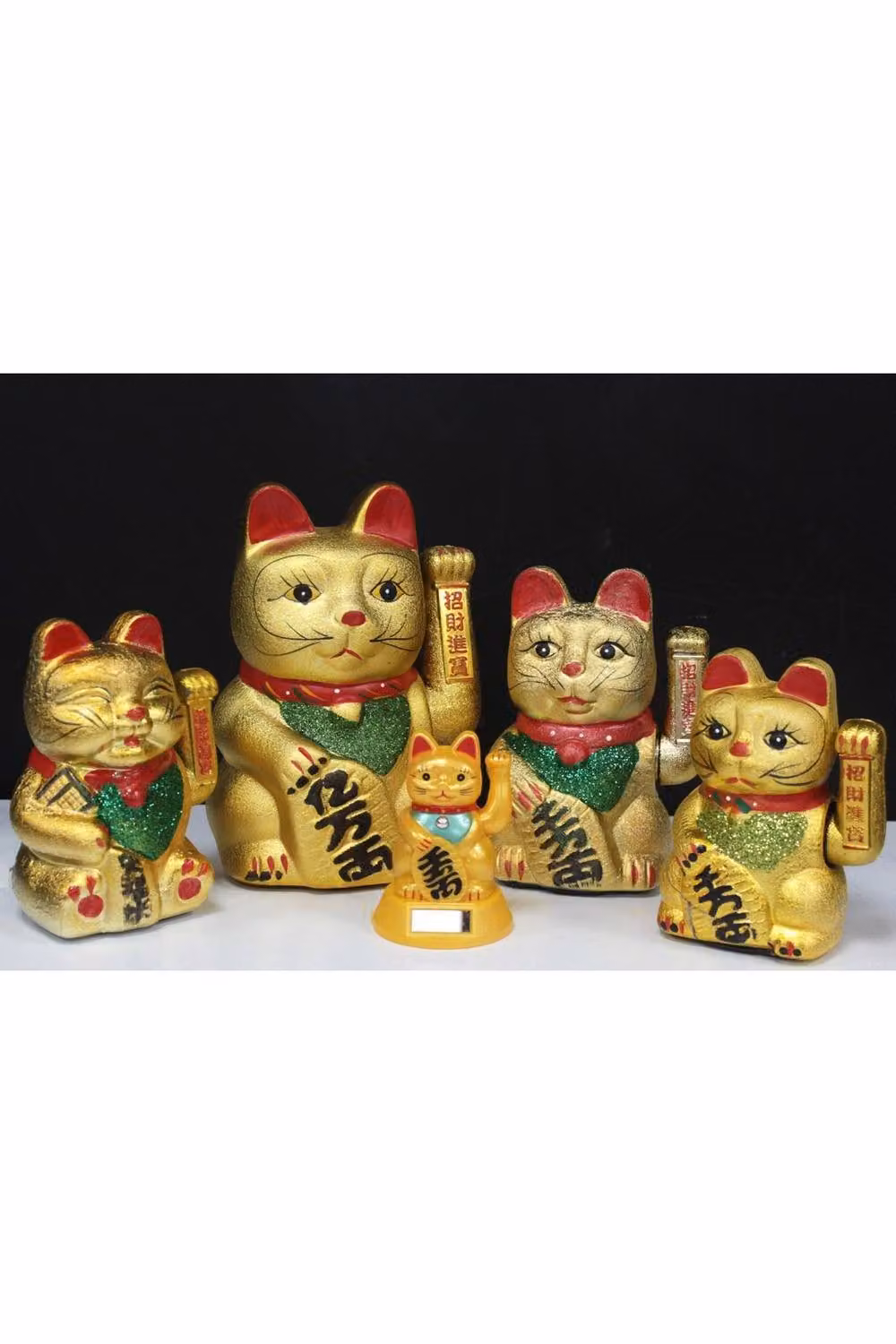 KDMD Gold Ceramic Lucky Waving Money Cat Figurine for Prosperity and Wealth – 3