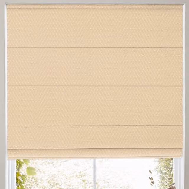 Simply Collection Blackout Roman Blind in Gold and Beige Textile