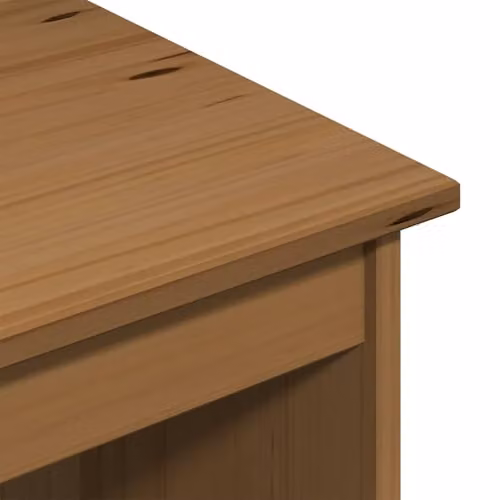 vidaXL Minimalist Writing Desk in Honey Brown Solid Pine Wood, W/D/H: 112 x 50 x 75 cm – 3