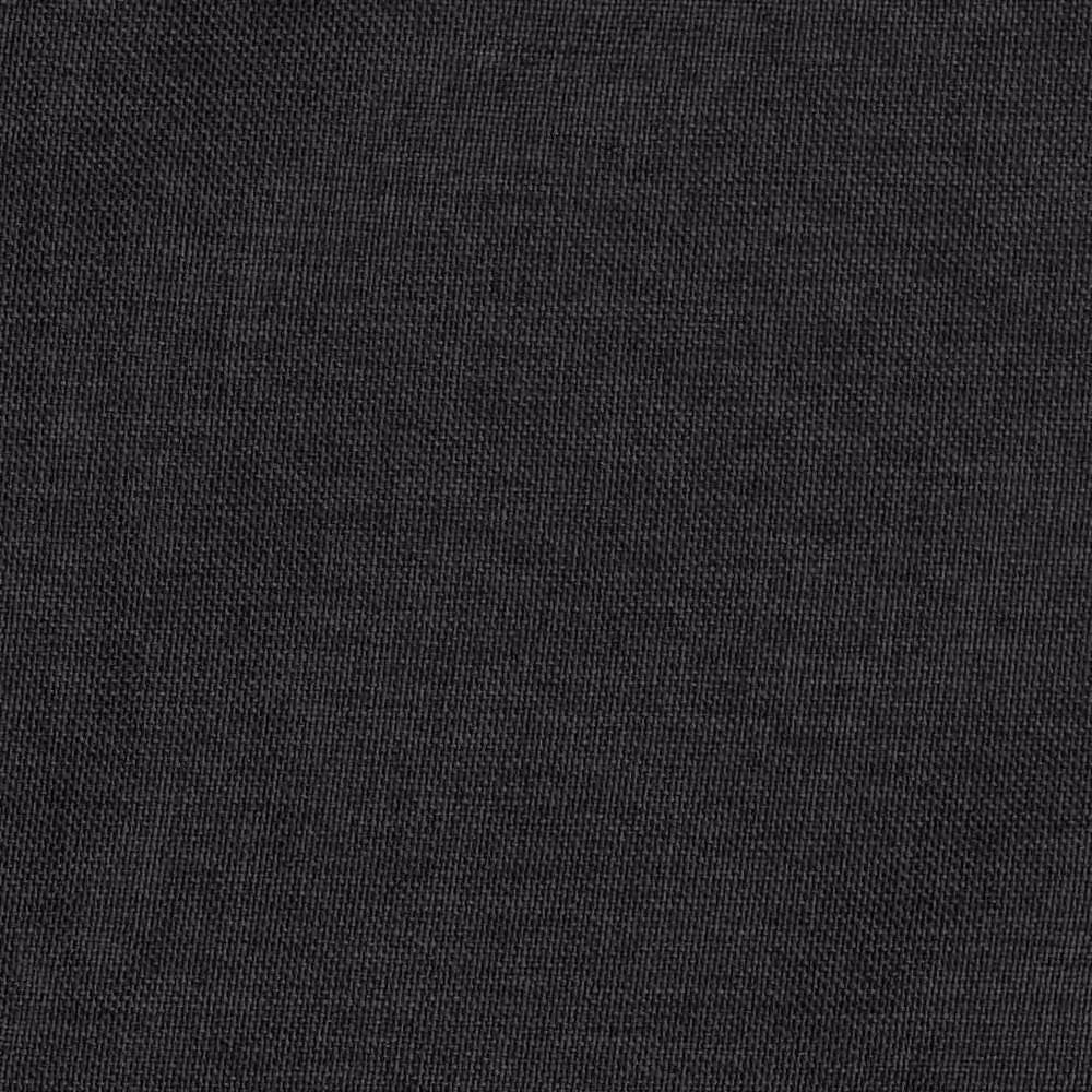 Berkfield Home Linen-Look Blackout Curtains with Hooks, 2 Pack, Anthracite Black, W: 140 cm, H: 175 cm – 3